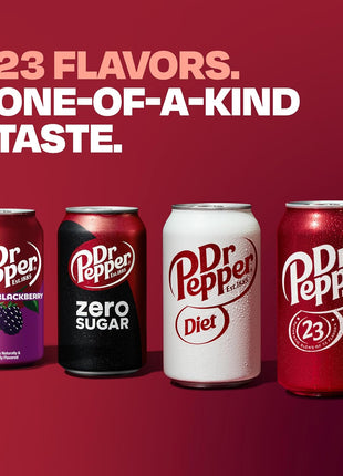 Dr Pepper Soda, 12 fl oz cans, 12 pack