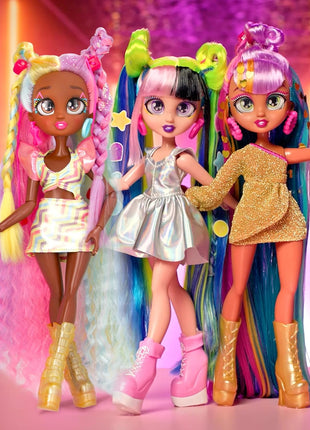 IMC Toys VIP Girls Hair Makeover Quinn Fashion Doll with 11 inch Colorful Long Styling Hair and 5 Accessories Fashion Toy, Girls and Boys Ages 5 and Up, 10 Inch Doll
