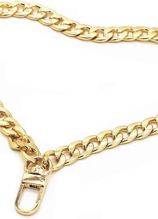 WEICHUAN 8 inch DIY Iron Flat Chain - Wrist Strap Wrist Chain Purse Straps Handbag Chains Accessories (Gold)