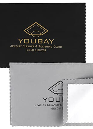 youbay Silver Jewelry Cleaning Cloth - Silver Polishing Cloth for Jewelry, Jewelry Cleaner Cloth for Tarnish Remover, Polishing Cloth for Gold Silver