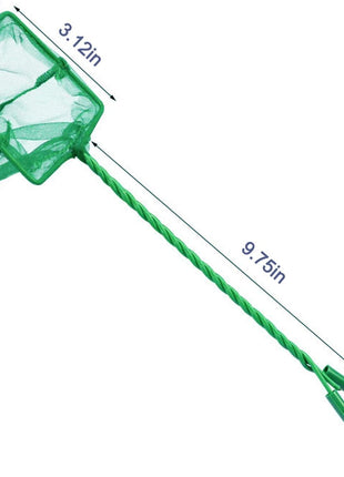 2 Pack Aquarium Fish Nets, DSSPORT 4 Inch Small Mesh Fish Catch Nets with Plastic Handle Green (Pine Green)