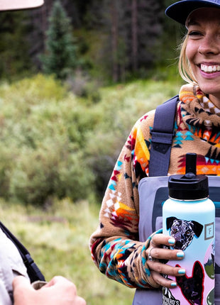 IRON °FLASK Camping & Hiking Hydration Flask with Straw, Wide Mouth Insulated Stainless Steel Sports Water Bottle - 40 oz Midnight Black