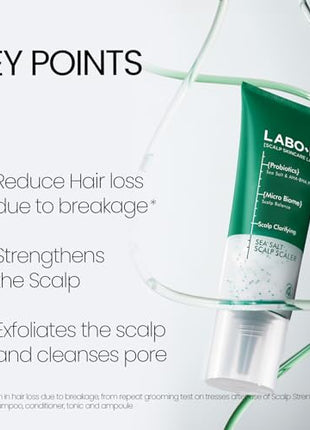 LABO-H Scalp Strengthening Scrub with Scalp Strengthening Tonic Serum Spray for Hair Growth & Anti-Loss | Vegan Korean Haircare with Rosemary Oil