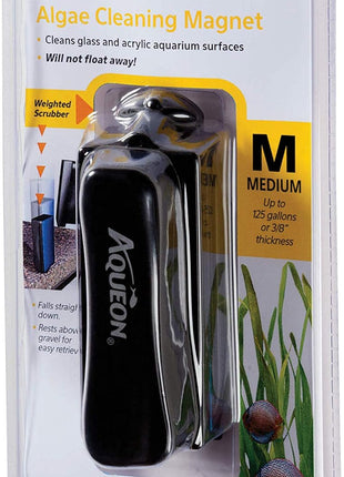 Aqueon Aquarium Algae Scraper, Fish Tank Cleaning Magnets for Glass/Acrylic, Small, Black