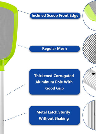 Sepetrel Pool Skimmer Net- Total Length 72 inches Rake with Pole,Accessories for Cleaning Inground/Above Ground Swimming Pool, Pond,Spa and Hot Tub Leaf Debris