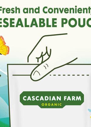 Cascadian Farm Organic Granola with No Added Sugar, Blueberry Vanilla Cereal, Resealable Pouch, 11 oz.