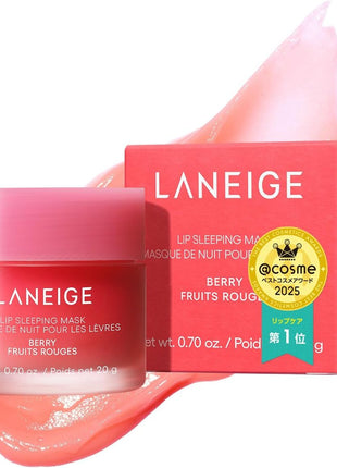 LANEIGE Lip Sleeping Mask: Korean Overnight Treatment For Dry Lips | Hydrating & Nourishing Overnight Lip Treatment Mask with Vitamin C, Shea & Murumuru Seed Butter