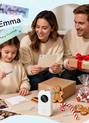 Phomemo D30 Mini Bluetooth Label Maker Machine with Tape Portable Printer | Small Lael Printer No Ink Wireless, Household & Classroom Essentials for Home, Office, School Dot Matrix Printers
