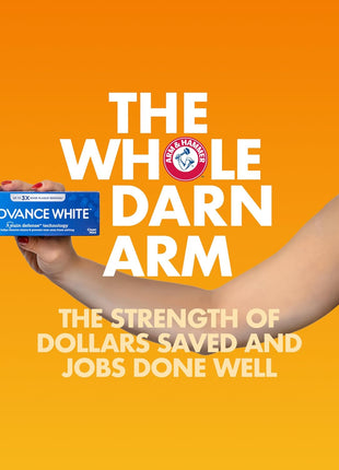 ARM & HAMMER Advance White Toothpaste, Teeth Whitening Baking Soda Toothpaste with Stain Defense Technology and Fluoride, Clean Mint Flavor, 6.0 Oz (4 Pack)