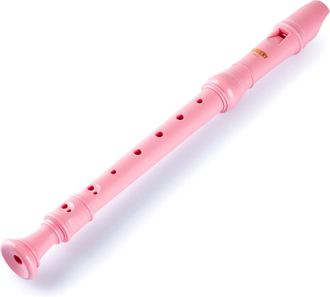 Sondery Soprano Recorder Instrument German Fingering Durable Beginner's Recorder Easy-to-Play Plastic Body Includes Fingering Chart Carry Pouch