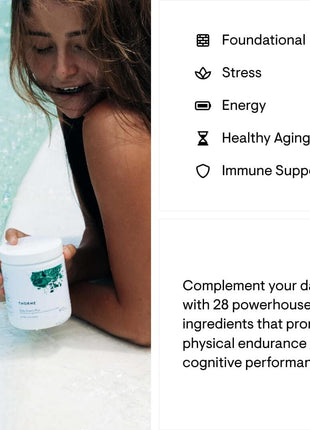THORNE - Energy Bundle - Daily Greens Plus & Basic B Complex - Promotes Cellular Energy and Physical Endurance - 30 Servings