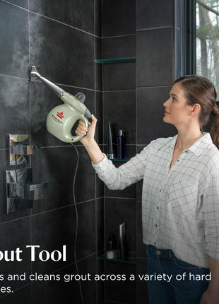 BISSELL Steam Shot??OmniReach handheld portable steam cleaner for tile, grout, windows, bathrooms, kitchens, fabric steaming tool