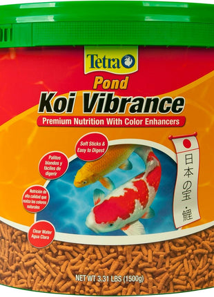 TetraPond Koi Vibrance Soft Sticks, Floating Pond Fish Food for Koi Fish and Ornamental Goldfish, 2.42 Pounds