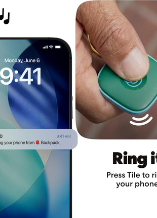 Life360 Tile - Bluetooth Tracker, Keys Finder and Item Locator for Keys, Bags and More. Phone Finder. Both iOS and Android Compatible. 1-Pack (Green Surf)