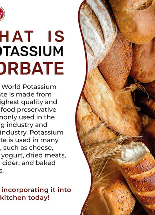 Spicy World Potassium Sorbate 14 Oz - Food Grade - Great Wine Stabilizer, Preservative for Gummies, Mead, Cider & More!