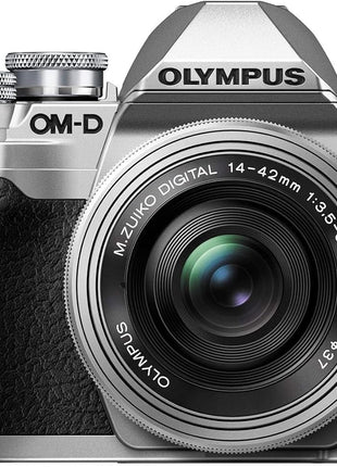 OM SYSTEM Olympus E-M10 Mark IV Silver Micro Four Thirds System Camera M.Zuiko Digital ED 14-42mm F3.5-5.6 EZ kit 20MP Sensor 5-Axis Image Stabilization 4K Video Wi-Fi