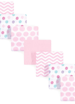 Luvable Friends Unisex Baby Cotton Flannel Receiving Blankets, Basic Elephant 7-Pack, One Size