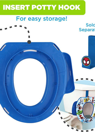 Spidey and His Amazing Friends "Team Up" Soft Potty Seat and Potty Training Seat - Soft Cushion, Baby Potty Training, Safe, Easy to Clean