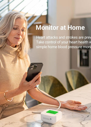 iHealth Track Smart Upper Arm Blood Pressure Monitor with Wide Range Cuff That fits Standard to Large Adult Arms, Bluetooth Compatible for iOS & Android Devices