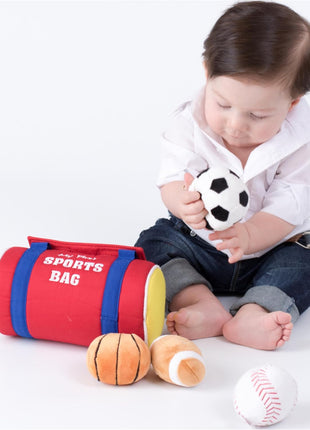 GUND Baby My First Sports Bag 5-Piece Sensory Plush Toy Playset for Babies