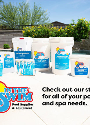 In The Swim 3 Inch Stabilized Chlorine Tablets for Sanitizing Swimming Pools - Individually Wrapped, Slow Dissolving - 90% Available Chlorine - Tri-Chlor - 50 Pounds