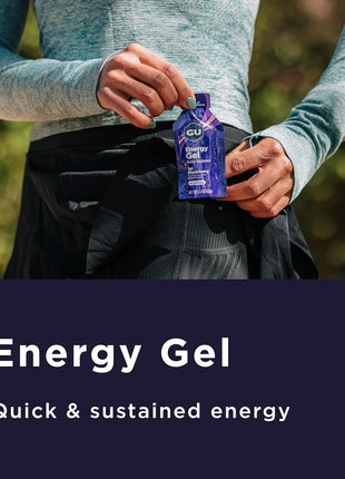 GU Energy Original Sports Nutrition Energy Gel, Vegan, Gluten Free, Kosher, and Dairy Free On the Go Energy for Any Workout, 24 Count, Assorted Flavors