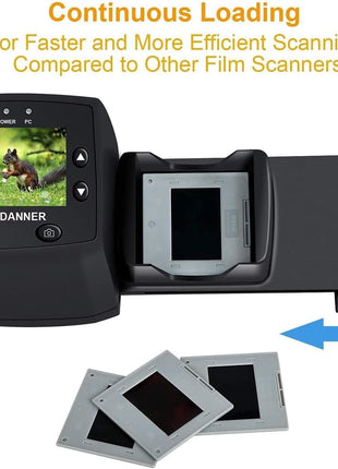 DIGITNOW! 135 Film Negative Scanner High Resolution Slide Viewer,Convert 35mm Film &Slide to Digital JPEG Save into SD Card, with Slide Mounts Feeder No Computer/Software Required