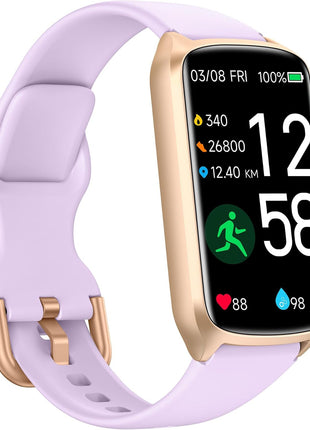 Amzhero Health Fitness Tracker with 24/7 Heart Rate, Blood Oxygen, Blood Pressure, Sleep Tracker, 5ATM Waterproof Activity Trackers with Step Tracker, Pedometer (S & L Bands Included)