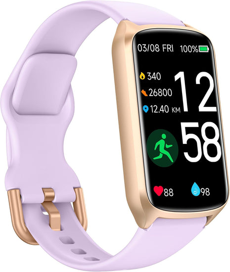 Amzhero Health Fitness Tracker with 24/7 Heart Rate, Blood Oxygen, Blood Pressure, Sleep Tracker, 5ATM Waterproof Activity Trackers with Step Tracker, Pedometer (S & L Bands Included)