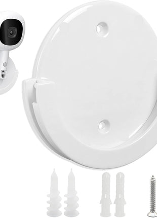 Wall Mount Compatible with Nanit Flex Multi-Stand - Round, White, Durable ABS Material, Easily Fixes The Monitor to The Wall