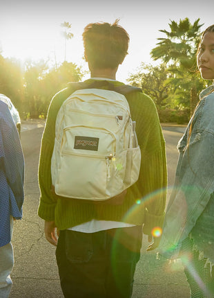 JanSport Cool Backpack, with 15-inch Laptop Sleeve - Large Computer Bag Rucksack with 2 Compartments, Ergonomic Straps, Grey Letterman