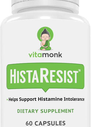 VitaMonk Quercetin, HistaResist & Low Histamine Probiotics - Immune, Digestive & Antioxidant Support - Quercetin 500mg, DAO Enzyme, 45 Billion CFU