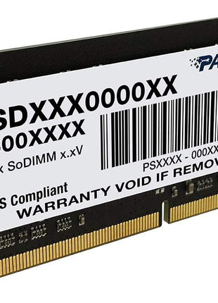 Patriot Signature Line Series DDR4 RAM 16GB (1 x 16GB) 3200MHz SODIMM | Module type: SODIMM.