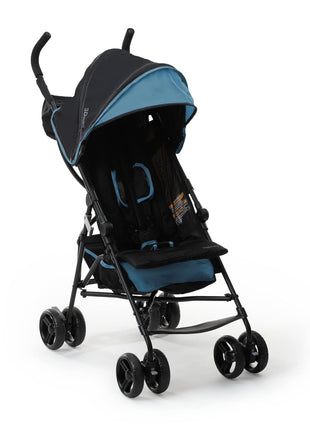 Ingenuity 3D Mini Convenience Stroller – Lightweight Stroller with Compact Fold, Multi-Position Recline, Canopy with Pop Out Sun Visor – Umbrella Stroller for Travel & More, Blue/Black