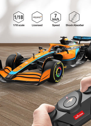 RASTAR McLaren Formula 1 Race Toy Car 2022, 1:18 F1 McLaren MCL36 Remote Control Car Model Vehicle Lando Norris + Daniel Ricciardo Drive to Survive
