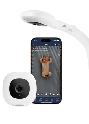 Nanit Pro Smart Baby Monitor - Camera & Floor Stand - 1080p Wi-Fi Video Camera, 2-Way Audio, See Your Baby from Anywhere, Sound/Motion/Cry Notifications, Night Vision