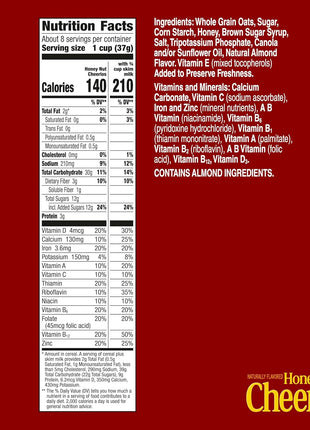 Honey Nut Cheerios, Heart Healthy Gluten Free Breakfast Cereal with Whole Grain Oats, 10.8 oz