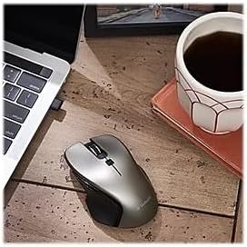 Verbatim USB C 2.4G Wireless Type C LED Computer Mouse with Nano Receiver for Mac and PC - Graphite