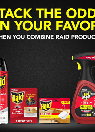 Raid Ant Killer Baits, Child Resistant Bug Killer for Indoor Home Use, 0.24 Oz, 8 Count