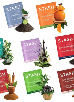 Stash Tea Bags Sampler Assortment (52 Count) 30 Different Flavors Gifts for Her Him Women Men Mom Dad Friends Coworkers Family