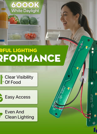 LED Module Light Replacement For Whirlpool WRX735SDBH02 WRX735SDBM04 WRX735SDHB00 WRX735SDHV00 WRX735SDHW00 WRX735SDHZ00 WRX735SDHZ01 Refrigerator