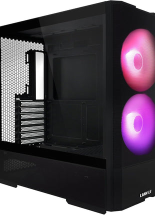 LIAN LI LANCOOL 207 Compact ATX RGB Gaming Computer Case, Airflow Optimized Mesh Panels Tower Chassis w/ 2x140mm ARGB,2x120mm PWM Fans Pre-Installed, USB Type-C Port, Tempered Glass Side Panel (Black)