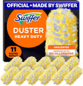 Swiffer Dusters Refill for Cleaning, Feather & Microfiber Duster Disposable Alternative, For Dusting Furniture, Blinds, Ceiling Fans, Walls, Helps Remove Allergens, Heavy Duty, Unscented, 11ct