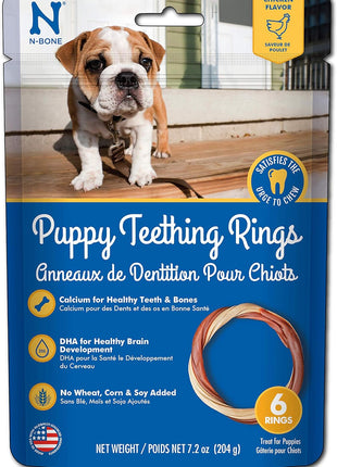 N-Bone Puppy Teething Ring Chicken Flavor (1 Pack Of 6 Rings) (113048)