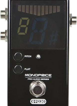 Monoprice Chromatic Pedal Tuner - Black, Normal & True-Bypass Outputs, Easy to Tune Your Bass & Guitars - Stage Right Series