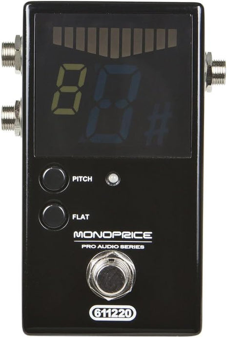 Monoprice Chromatic Pedal Tuner - Black, Normal & True-Bypass Outputs, Easy to Tune Your Bass & Guitars - Stage Right Series