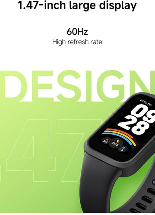 XIAOMI Smart Band 9 Active Global Version 1.47'' Display 18-Day Battery Life Modes All-Day Health and Fitness Monitoring 5ATM (Black)