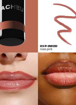 Sacheu Lip Liner STAY-N Peel Off Lip Stain, Longwear, p-INKED | Water-resistant, transfer & smudge-proof, lip tint with hyaluronic acid & vitamin E for conditioning benefits, matte finish
