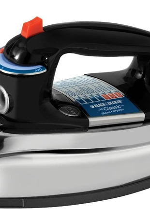 BLACK+DECKER Classic Steam Iron with Aluminum Soleplate