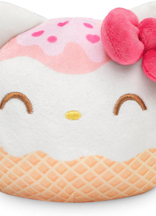 TeeTurtle Reversible Sanrio Hello Kitty Plushie 4-Inch Ice Cream Two-Sided Flip Plush Toy with Embroidered Details - Cute Mini Collectible Plush for Kids, Teens, and Adults
